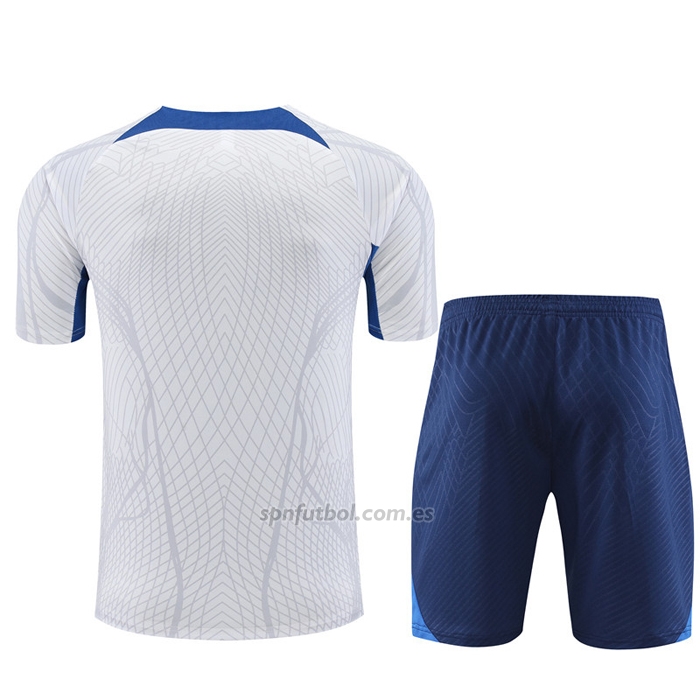 Chandal del Francia Manga Corta 2022-2023 Blanco - Pantalon Corto